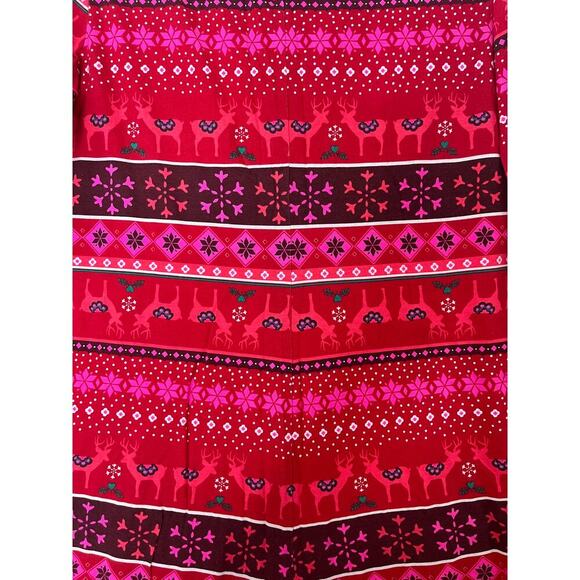 Xhilaration Christmas One Piece Pajamas Fair Isle Reindeer Cotton Y2K XL Target - Picture 8 of 9